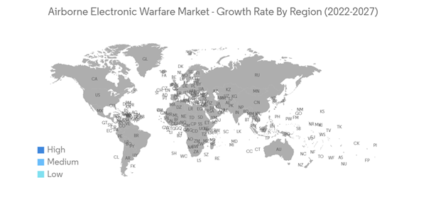 Electronic Warfare Aircraft Market Airborne Electronic Warfare Market Growth Rate By Region 2022 2027 Electronic Warfare Aircraft Market Airborne Electronic Warfare Market Growth Rate By Region 2022 2027