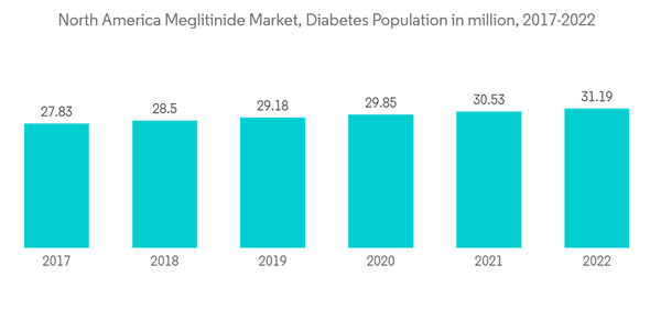 North America Meglitinide Market North America Meglitinide Market Diabetes Population In Million 2017 2022 North America Meglitinide Market North America Meglitinide Market Diabetes Population In Million 2017 2022