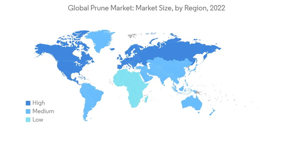 Prunes Market Global Prune Market Market Size By Region 2022 Prunes Market Global Prune Market Market Size By Region 2022