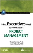What Executives Need to Know About Project Management. Edition No. 1. The IIL/Wiley Series in Project Management- Product Image