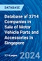Database of 3714 Companies in Sale of Motor Vehicle Parts and Accessories in Singapore - Product Image