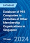 Database of 993 Companies in Activities of Other Membership Organizations in Singapore - Product Image