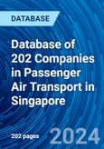 Database of 202 Companies in Passenger Air Transport in Singapore- Product Image