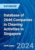 Database of 2646 Companies in Cleaning Activities in Singapore- Product Image