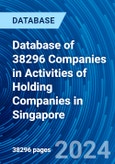 Database of 38296 Companies in Activities of Holding Companies in Singapore- Product Image