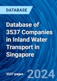Database of 3537 Companies in Inland Water Transport in Singapore- Product Image