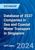 Database of 3537 Companies in Sea and Coastal Water Transport in Singapore- Product Image