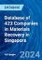 Database of 423 Companies in Materials Recovery in Singapore - Product Thumbnail Image