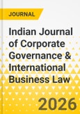 Indian Journal of Corporate Governance & International Business Law- Product Image