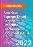 American Express Travel Service Franchise Disclosure Document (FDD)- Product Image