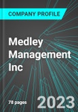 Medley Management Inc (MDLY:NYS): Analytics, Extensive Financial Metrics, and Benchmarks Against Averages and Top Companies Within its Industry- Product Image