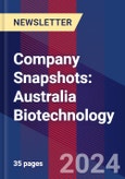 Company Snapshots: Australia Biotechnology- Product Image