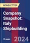 Company Snapshot: Italy Shipbuilding - Product Image