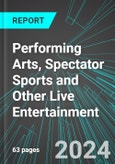 Performing Arts, Spectator Sports and Other Live Entertainment (Broad-Based) (U.S.): Analytics, Extensive Financial Benchmarks, Metrics and Revenue Forecasts to 2030, NAIC 711000- Product Image