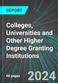 Colleges, Universities and Other Higher Degree Granting Institutions (U.S.): Analytics, Extensive Financial Benchmarks, Metrics and Revenue Forecasts to 2030, NAIC 611300- Product Image