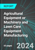 Agricultural Equipment or Machinery (Farm Implement) and Lawn Care Equipment Manufacturing (U.S.): Analytics, Extensive Financial Benchmarks, Metrics and Revenue Forecasts to 2030, NAIC 333110- Product Image
