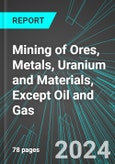 Mining of Ores, Metals, Uranium and Materials, Except Oil and Gas (U.S.): Analytics, Extensive Financial Benchmarks, Metrics and Revenue Forecasts to 2030, NAIC 212000- Product Image