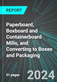 Paperboard, Boxboard and Containerboard (Cardboard) Mills, and Converting to Boxes and Packaging (U.S.): Analytics, Extensive Financial Benchmarks, Metrics and Revenue Forecasts to 2030, NAIC 322130- Product Image