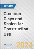 Common Clays and Shales for Construction Use: European Union Market Outlook 2023-2027- Product Image