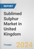 Sublimed Sulphur Market in United Kingdom: Business Report 2024- Product Image