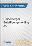 Heidelberger Beteiligungsholding AG Fundamental Company Report Including Financial, SWOT, Competitors and Industry Analysis- Product Image