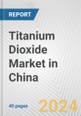 Titanium Dioxide Market in China: 2017-2023 Review and Forecast to 2027- Product Image