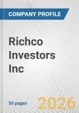 Richco Investors Inc. Fundamental Company Report Including Financial, SWOT, Competitors and Industry Analysis- Product Image