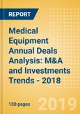 Medical Equipment Annual Deals Analysis: M&A and Investments Trends - 2018- Product Image