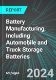 Battery Manufacturing, Including Automobile (Car) and Truck Storage Batteries (U.S.): Analytics, Extensive Financial Benchmarks, Metrics and Revenue Forecasts to 2030, NAIC 335910- Product Image