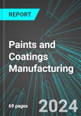 Paints and Coatings Manufacturing (U.S.): Analytics, Extensive Financial Benchmarks, Metrics and Revenue Forecasts to 2030, NAIC 325510- Product Image