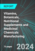 Vitamins, Botanicals, Nutritional Supplements and Medicinal Chemicals Manufacturing (U.S.): Analytics, Extensive Financial Benchmarks, Metrics and Revenue Forecasts to 2030, NAIC 325411- Product Image