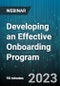 Developing an Effective Onboarding Program - Webinar (Recorded) - Product Image
