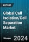 Global Cell Isolation/Cell Separation Market by Product (Consumables, Instruments), Cell Type (Animal Cells, Human Cells), Cell Source, Technique, Application, End-User - Forecast 2024-2030 - Product Image