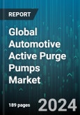 Global Automotive Active Purge Pumps Market by Material (Metal, Non-Metal), Component (Actuator, DC Motor, Sensors), Manufacturing Process, Vehicle Type, Distribution - Forecast 2024-2030- Product Image