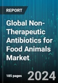 Global Non-Therapeutic Antibiotics for Food Animals Market by Antibiotic Class (Medically Important, Non-Medically Important), Route of Administration (Compound Feed, Feed Mixtures, Feed Premix), Target Animal, Antibiotic Active Ingredient - Forecast 2024-2030- Product Image