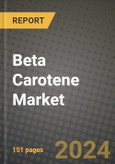 2024 Beta Carotene Market Outlook Report: Industry Size, Market Shares Data, Insights, Growth Trends, Opportunities, Competition 2023 to 2031- Product Image