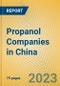 Propanol Companies in China - Product Image