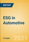 ESG (Environmental, Social, and Governance) in Automotive - Thematic Research - Product Thumbnail Image