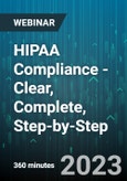 6-Hour Virtual Seminar on HIPAA Compliance - Clear, Complete, Step-by-Step - Webinar (Recorded)- Product Image