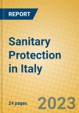 Sanitary Protection in Italy- Product Image