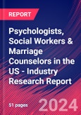 Psychologists, Social Workers & Marriage Counselors in the US - Industry Research Report- Product Image