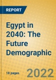 Egypt in 2040: The Future Demographic- Product Image
