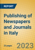 Publishing of Newspapers and Journals in Italy- Product Image