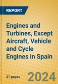 Engines and Turbines, Except Aircraft, Vehicle and Cycle Engines in Spain- Product Image