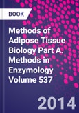 Methods of Adipose Tissue Biology Part A. Methods in Enzymology Volume 537- Product Image