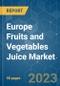 Europe Fruits and Vegetables Juice Market - Growth, Trends, and Forecasts (2023 - 2028) - Product Thumbnail Image