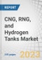 CNG, RNG, and Hydrogen Tanks Market by Gas Type (CNG, RNG, Hydrogen), Material Type (Metal, Carbon Fiber, Glass Fiber), Tank Type (Type 1, Type 2, Type 3, Type 4), Application (Fuel, Transportation), and Region - Global Forecasts to 2030 - Product Image