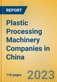 Plastic Processing Machinery Companies in China- Product Image