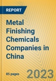 Metal Finishing Chemicals Companies in China- Product Image