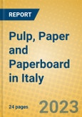 Pulp, Paper and Paperboard in Italy- Product Image